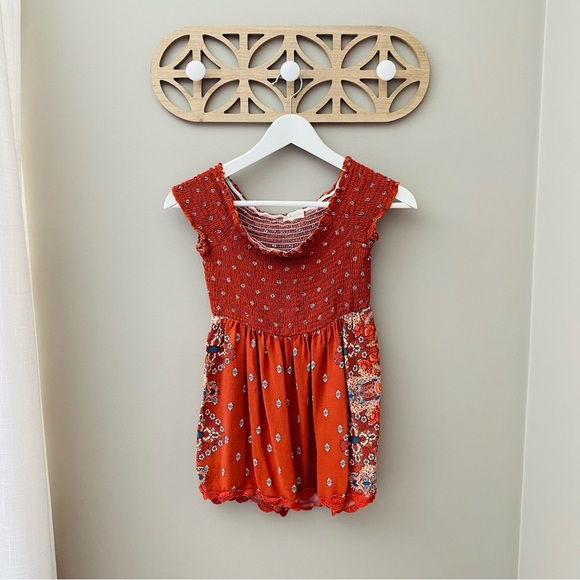 Altar'd State Off The Shoulder Top Rust Sz Small - Picture 1 of 8